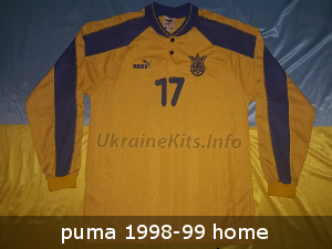 Ukraine puma soccer jersey 1998 1999
