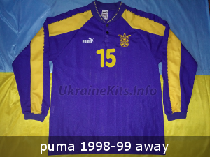 Ukraine puma soccer jersey 1998 1999