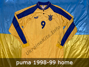 puma ukraine football trikot 1998 1999 home