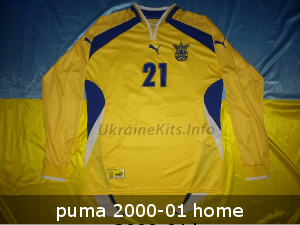 Ukraine puma soccer jersey 2000 2001