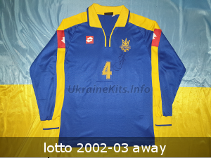 Ukraine lotto soccer jersey 2002 2003