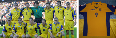 lotto ukraine football kit home shirt 2004 2005 2004/05