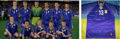 ukraine puma football kit away shirt 1996 1997