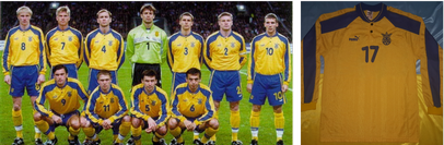 puma ukraine football kit home shirt 1998 1999 1998/99