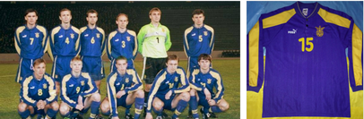 ukraine puma football kit away shirt 1998 1999