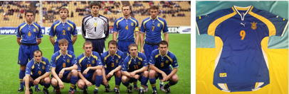 ukraine puma football kit away shirt 2000 2001