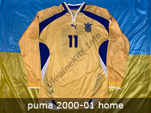 puma ukraine football maglia 2000 2001 home